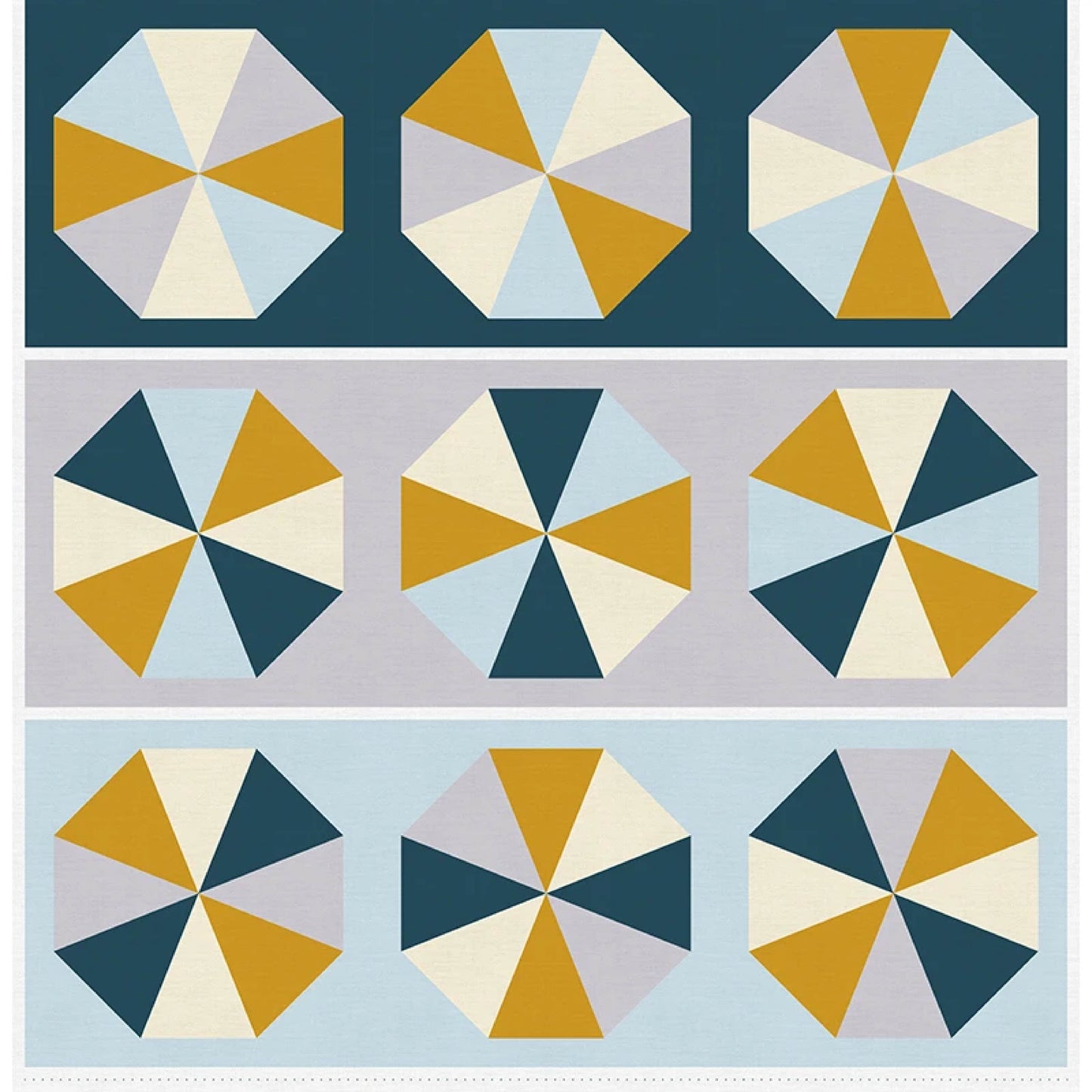 Paintbrush Studio-Quilting Rockstar-Table Runner Panel in Blue