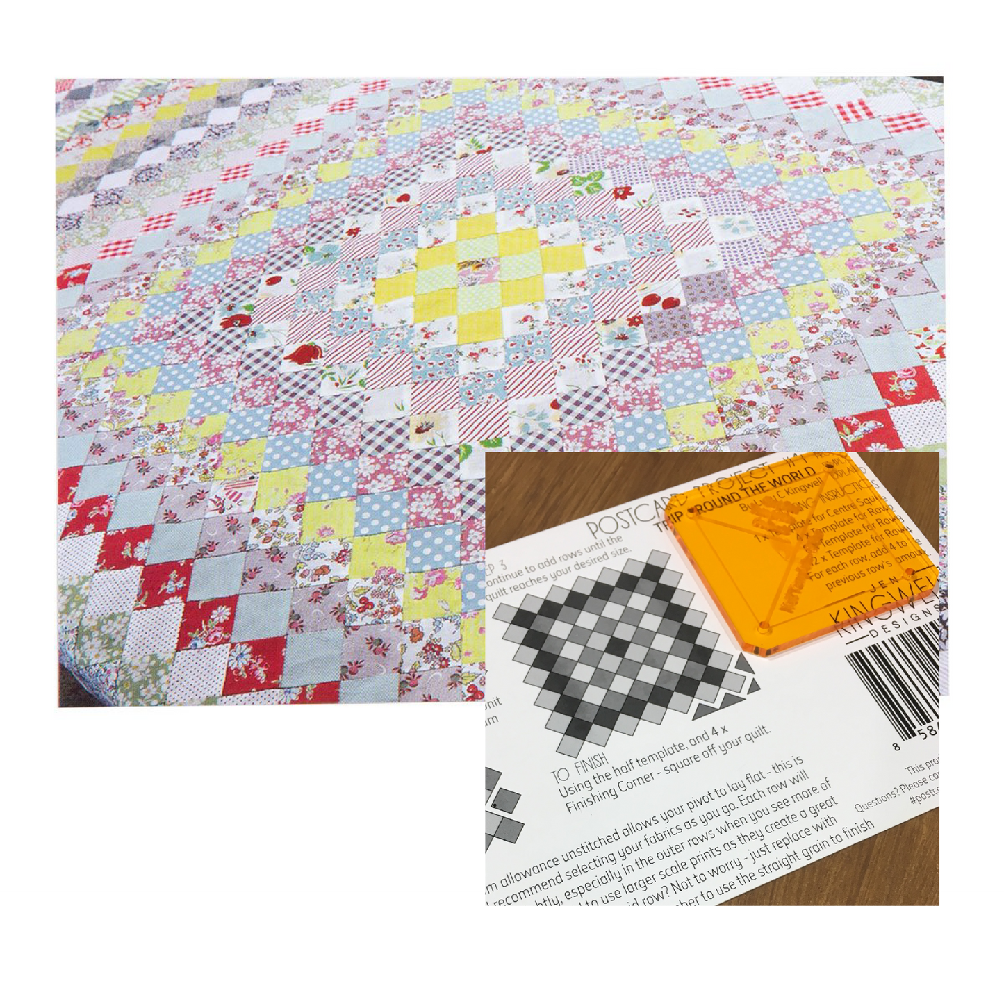 Jen Kingwell Designs-Postcard Project-No 1-Trip Around the World