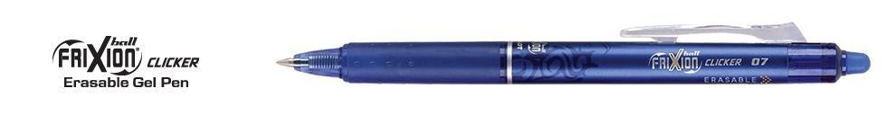 Pilot Frixion Clicker Erasable Gel Ball Pen-Blue - Sewcial Distance