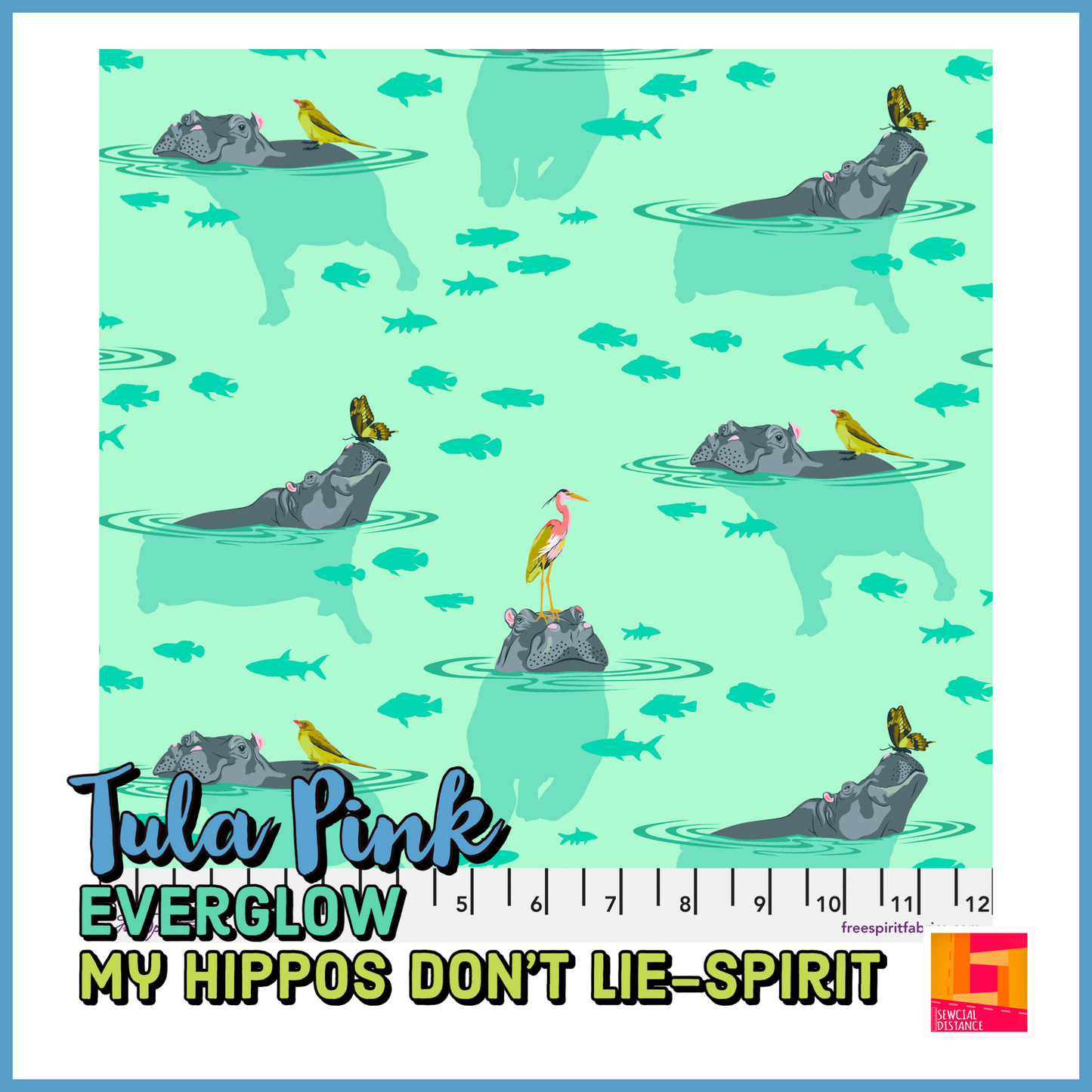 Tula Pink-Everglow-My Hippos Don’t Lie-Spirit