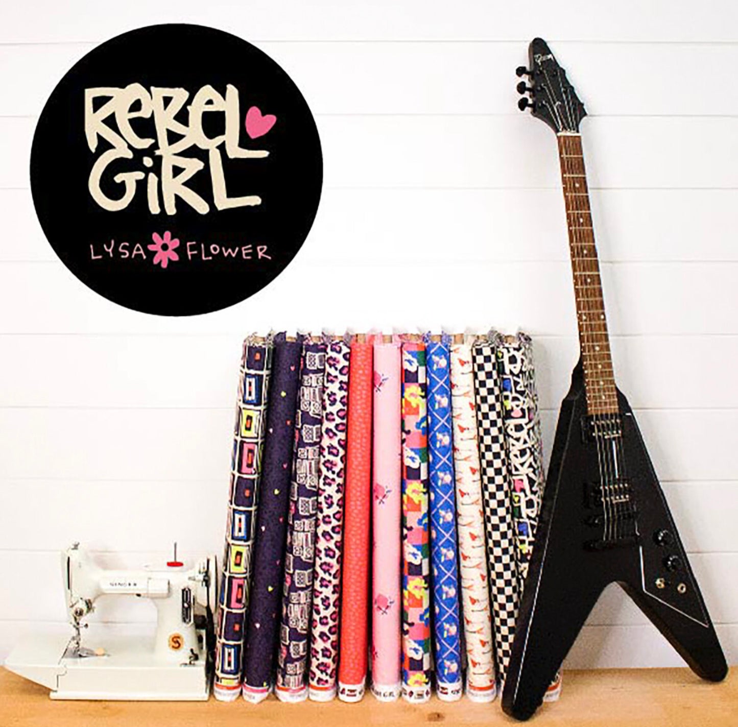 By the 1/2 Yard-Paintbrush Studio-Rebel Girl-Hair