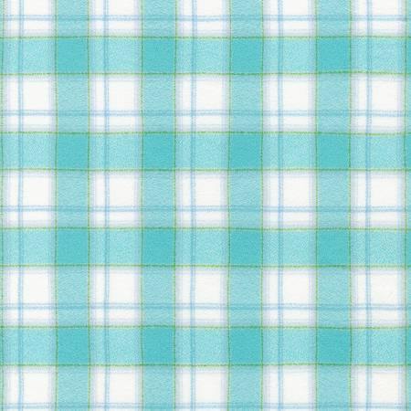 By the 1/2 Yard-Studio RK-Junior Mammoth Flannel-Aqua - Sewcial Distance
