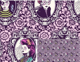 PRE-ORDER Tula Pink-Nightshade-Deja Vu-Half Yard Bundle