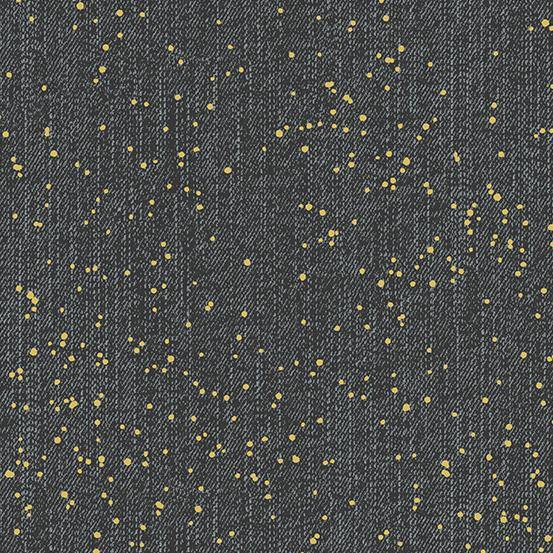 By The 1/2 Yard-Andover-Almost Blue by Libs Elliott-Asphalt Metallic - Sewcial Distance