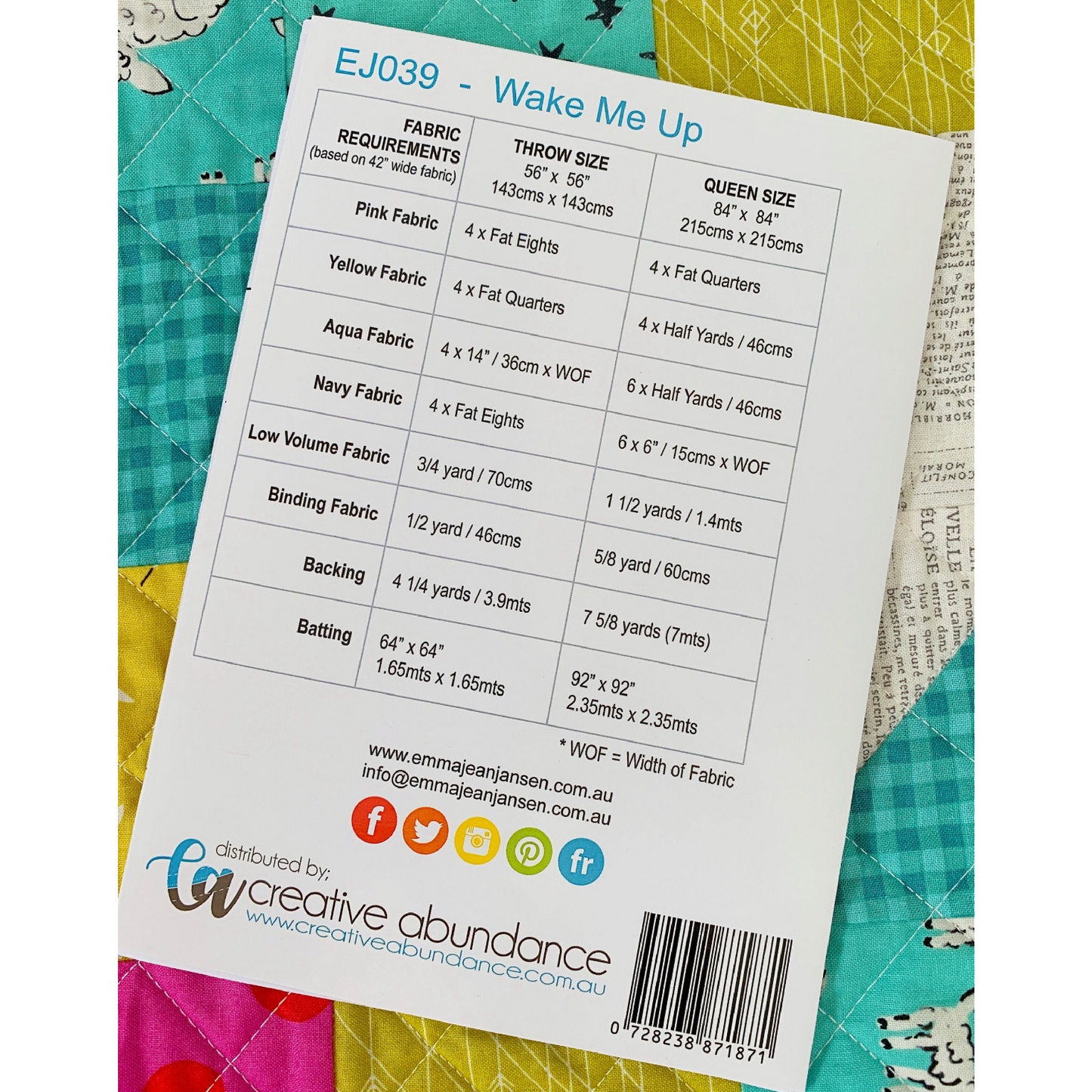 Wake Me Up Quilt Pattern-Emma Jean Jansen