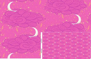 PRE-ORDER-Tula Pink-Nightshade-Deja Vu-Storm Clouds in Oleander