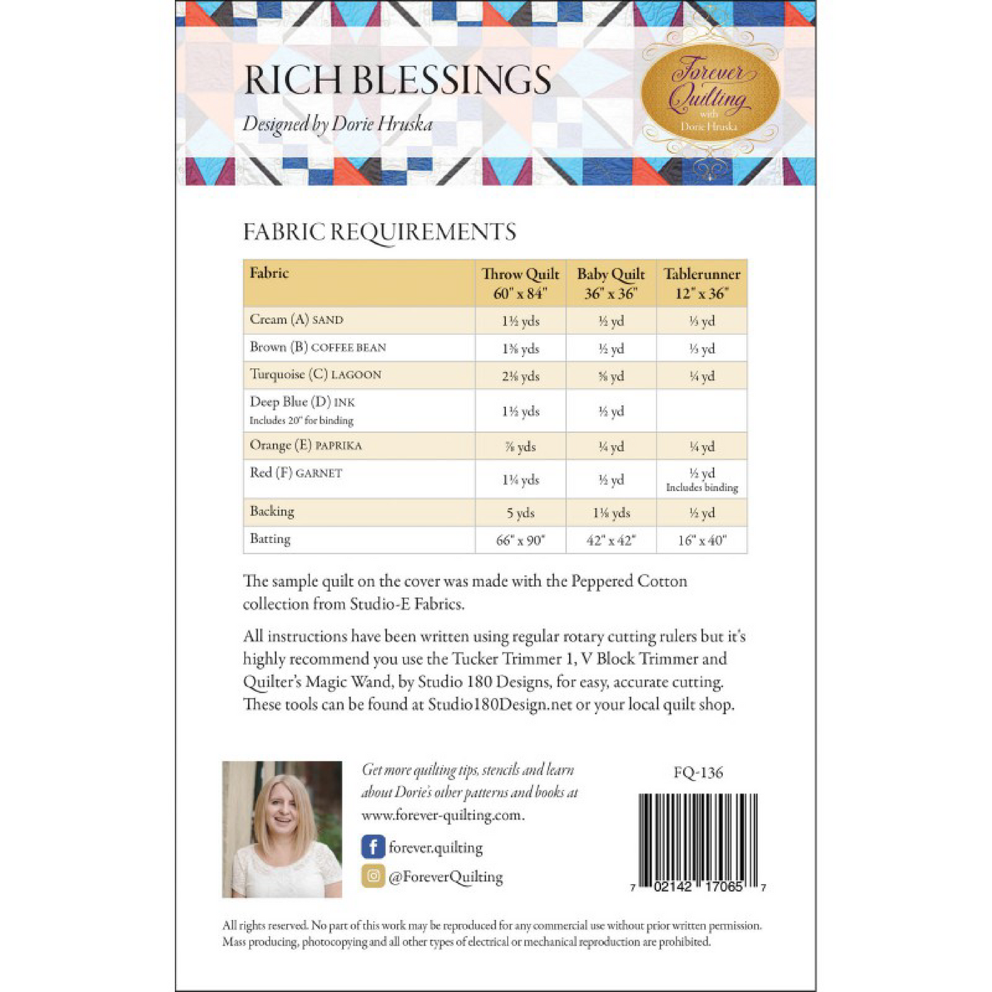 Rich Blessings Quilt Pattern-Forever Quilting