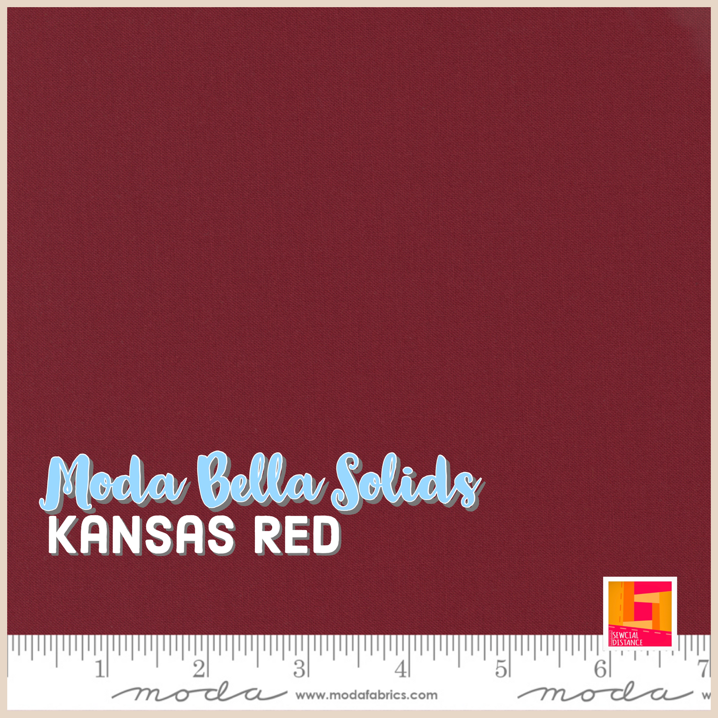 Moda Fabrics-Bella Solids-Kansas Red