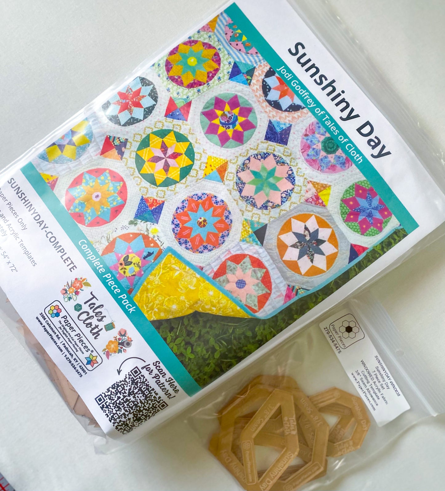 Sunshiny Day-Complete Paper Pieces and Template Set by Tales of Cloth
