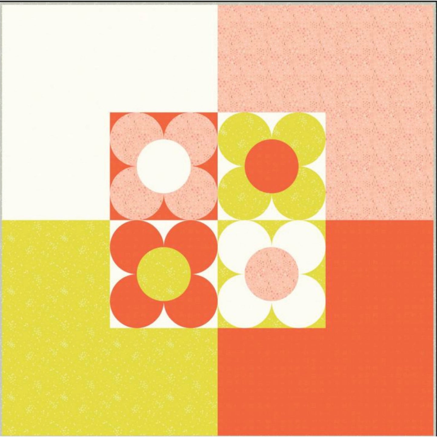 Colorblock Flowers Quilt Kit