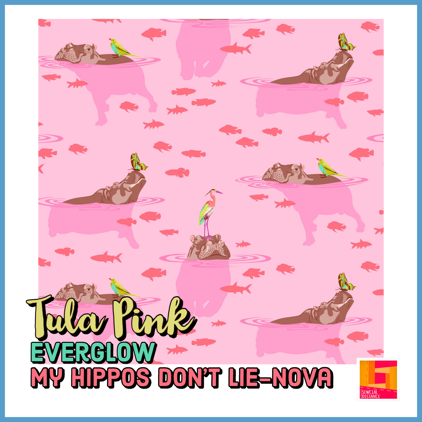 Tula Pink-Everglow-My Hippos Don’t Lie-Nova
