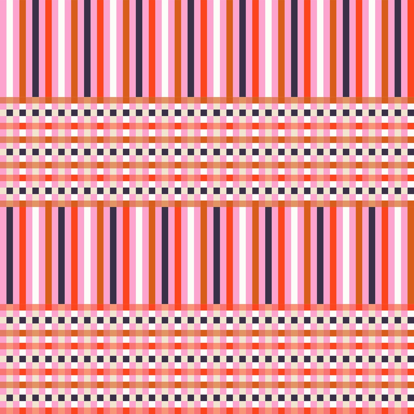Ruby Star Society-Petunia-Gingham in Flamingo