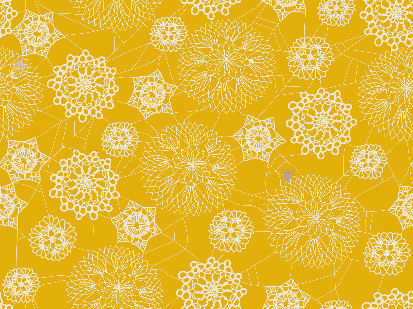 Ruby Star Society-Spooky Darlings-Dolly Spider Web in Goldenrod Metallic