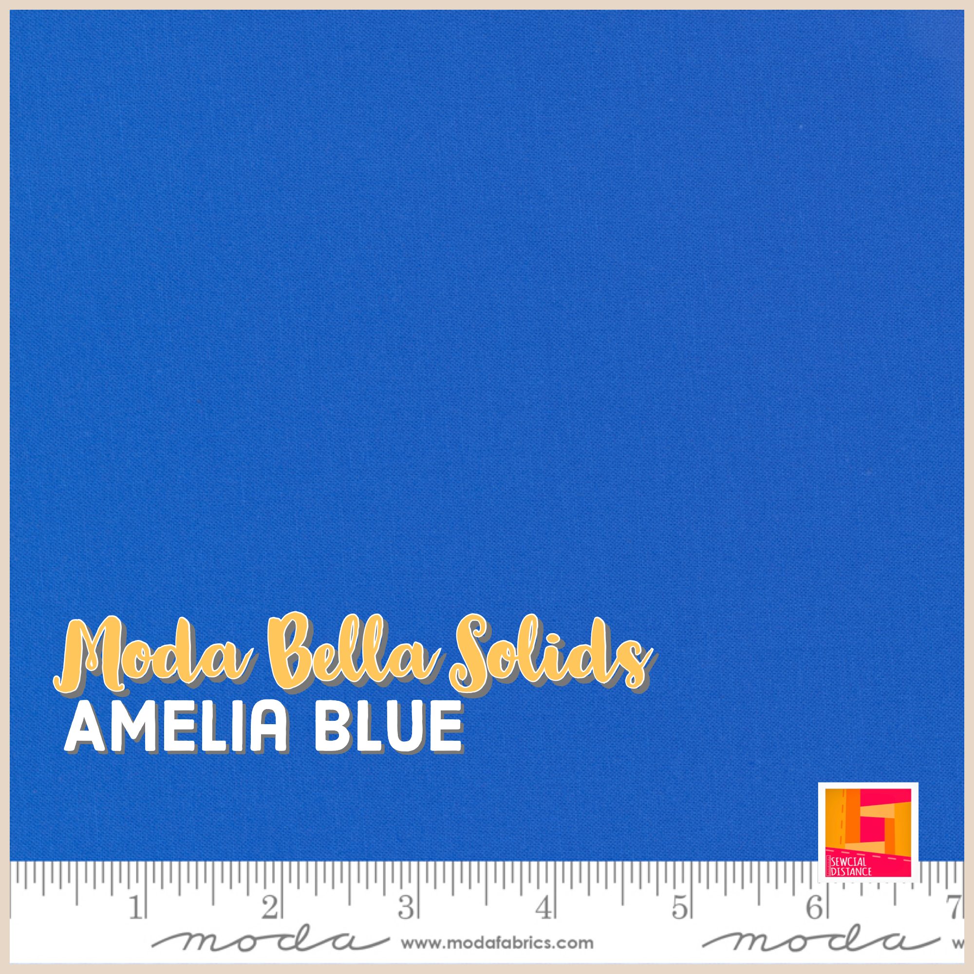 Moda Fabrics-Bella Solids-Amelia Blue