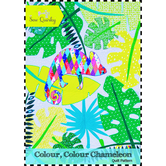 Colour, Colour Chameleon Quilt and Applique Pattern-Sew Quirky