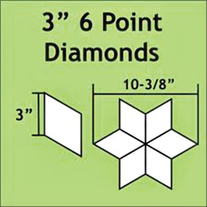 Paper Pieces Pack-6 Point Diamonds-3 Inch-50CT