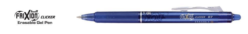 Pilot Frixion Clicker Erasable Gel Ball Pen-Blue