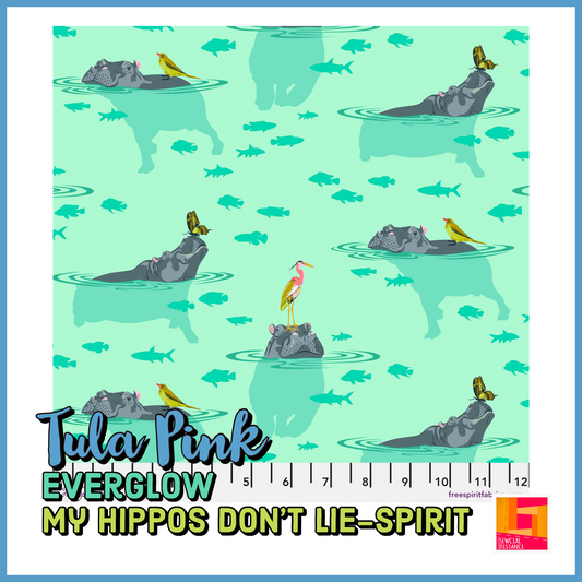 Tula Pink-Everglow-My Hippos Don’t Lie-Spirit