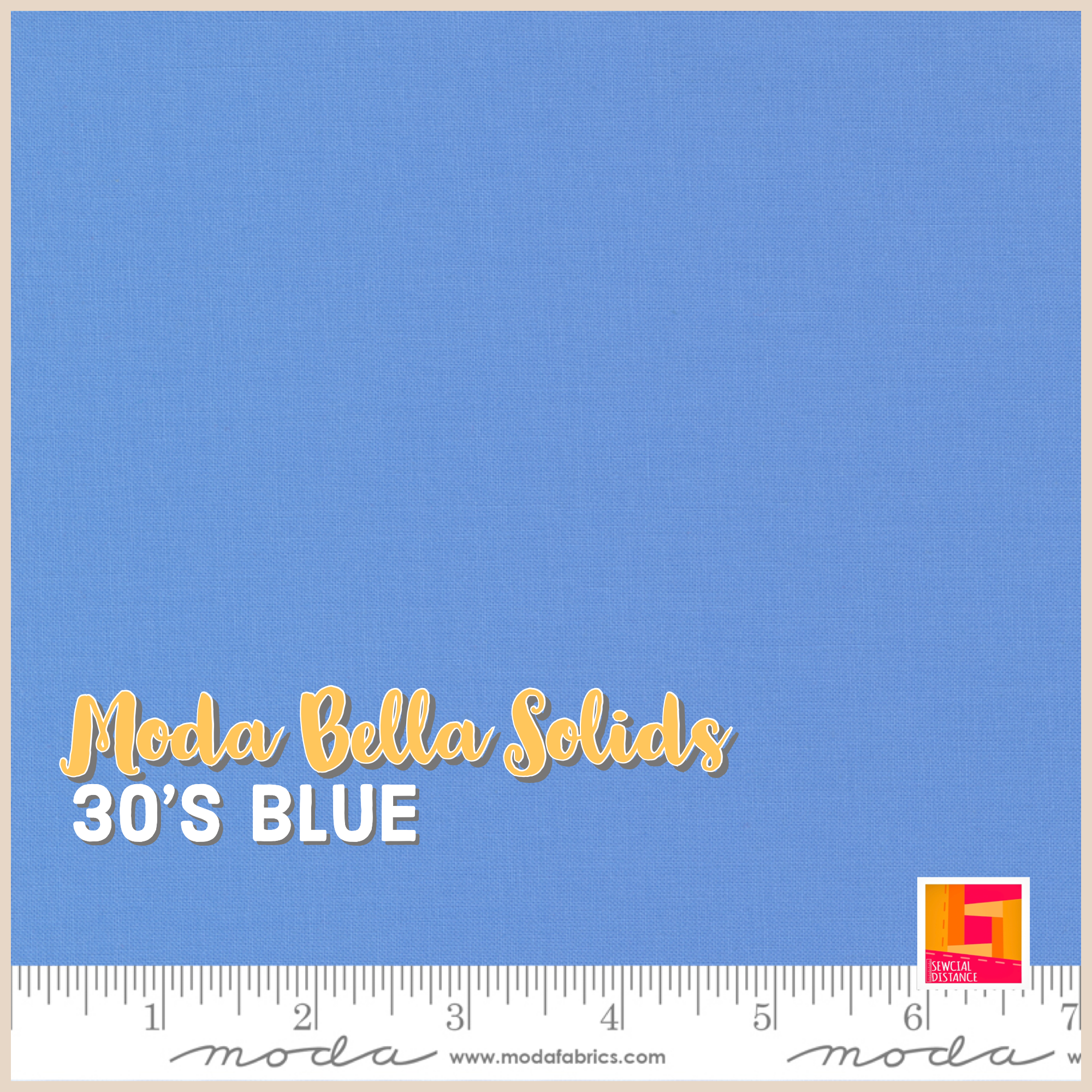 Moda Fabrics-Bella Solids-30s Blue