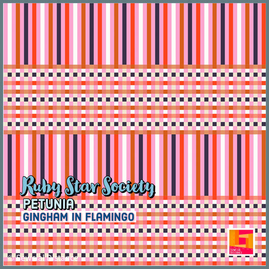 Ruby Star Society-Petunia-Gingham in Flamingo