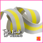 Tula Pink Webbing-1.5in-Grey and Neon Yellow