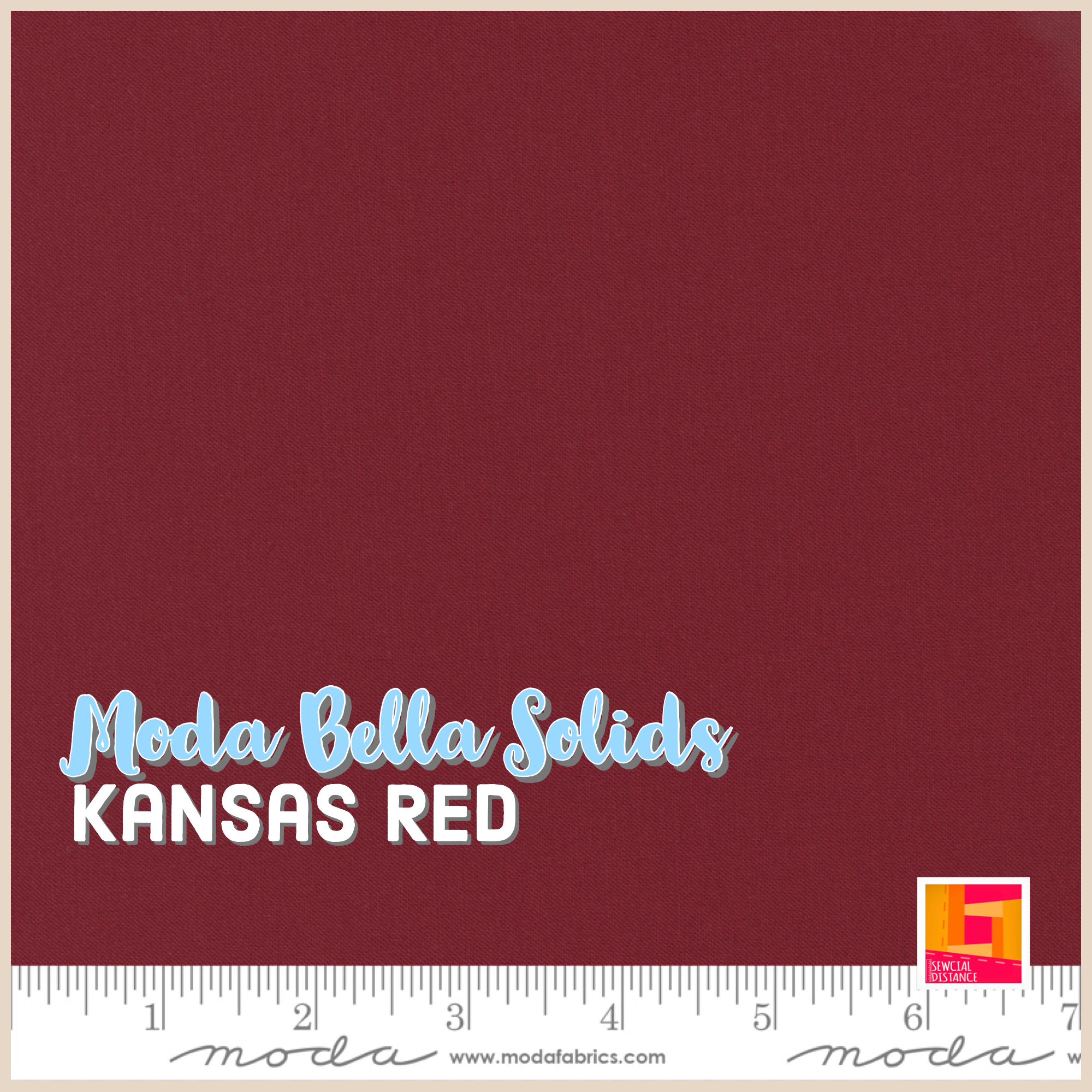 Moda Fabrics-Bella Solids-Kansas Red