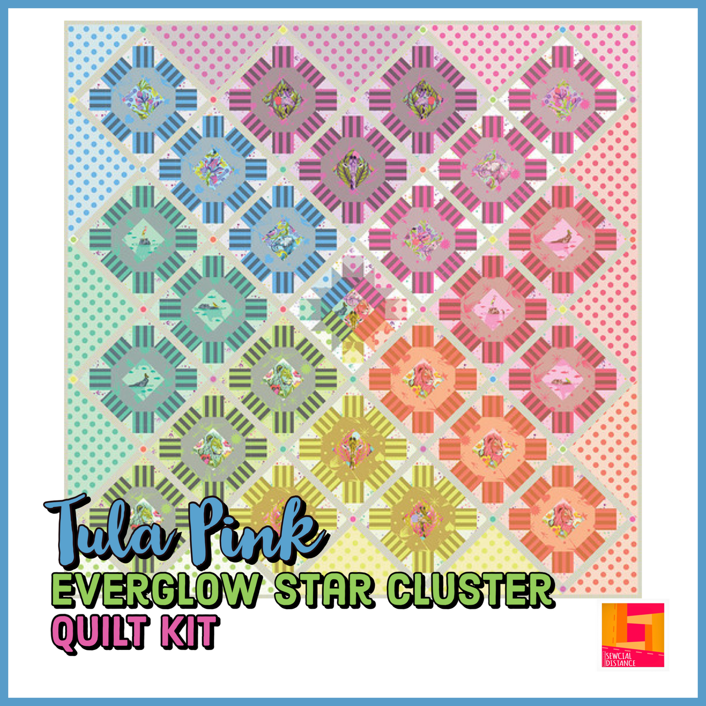 Tula Pink-Everglow-Star Cluster Quilt Kit