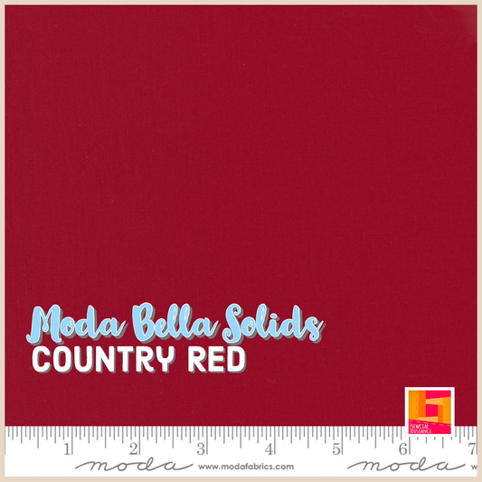 Moda Fabrics-Bella Solids-Country Red