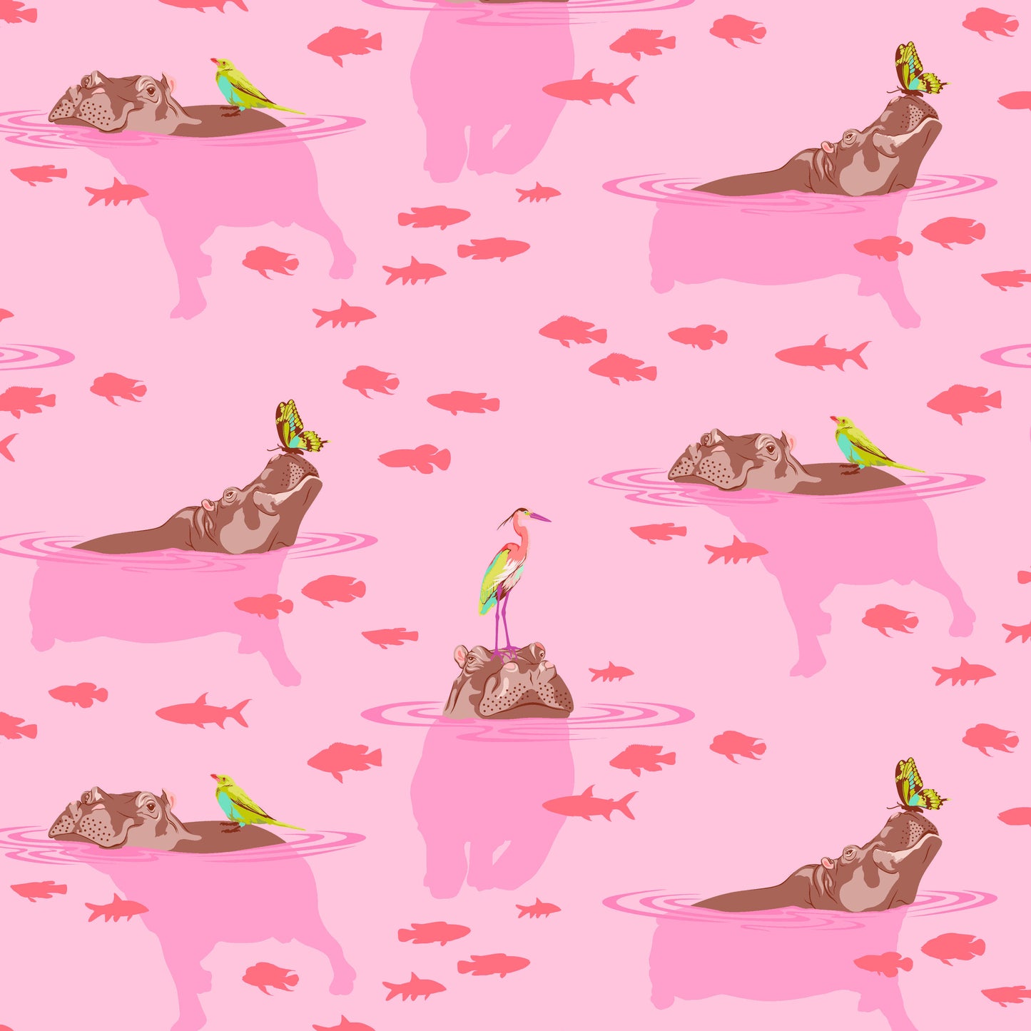 Tula Pink-Everglow-My Hippos Don’t Lie-Nova